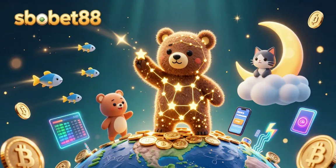 Experience sbobet88 with vivid crypto-themed illustrations showcasing exciting gambling opportunities.