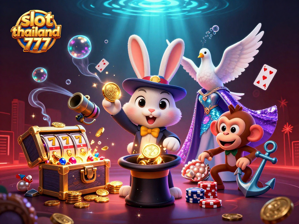 Engage in thrilling gameplay at slot thailand 777 with captivating scenes of magical characters and casino excitement.