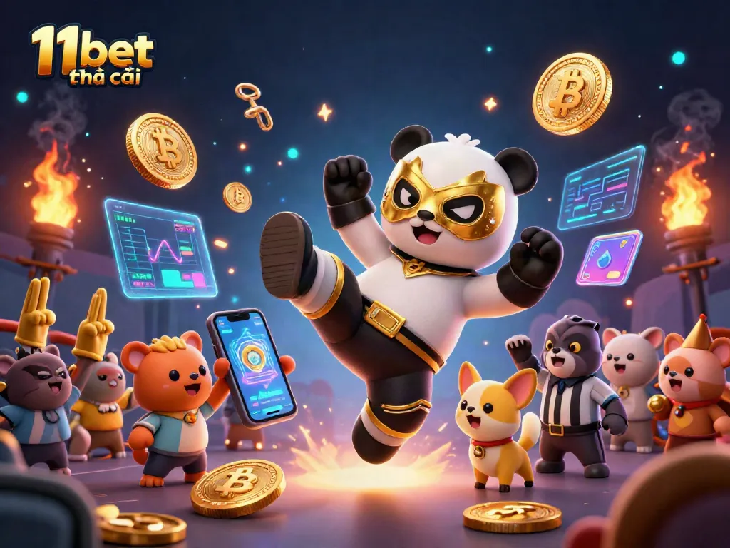 Experience thrilling action at 11bet nhà cái with a dynamic scene featuring vibrant characters and game elements.