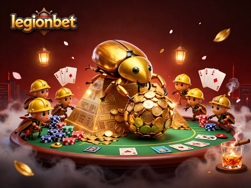 Experience thrilling gaming action at legionbet with vibrant coins and poker elements.