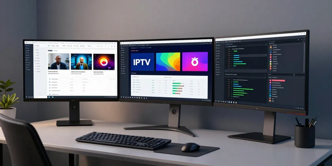 IPTV reseller dashboard showcasing advanced SaaS solutions for digital platforms and analytics in a professional setup.