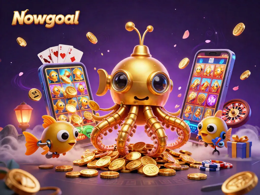 Nowgoal delivers live scores and betting insights, featuring an engaging kraken submarine with casino elements.