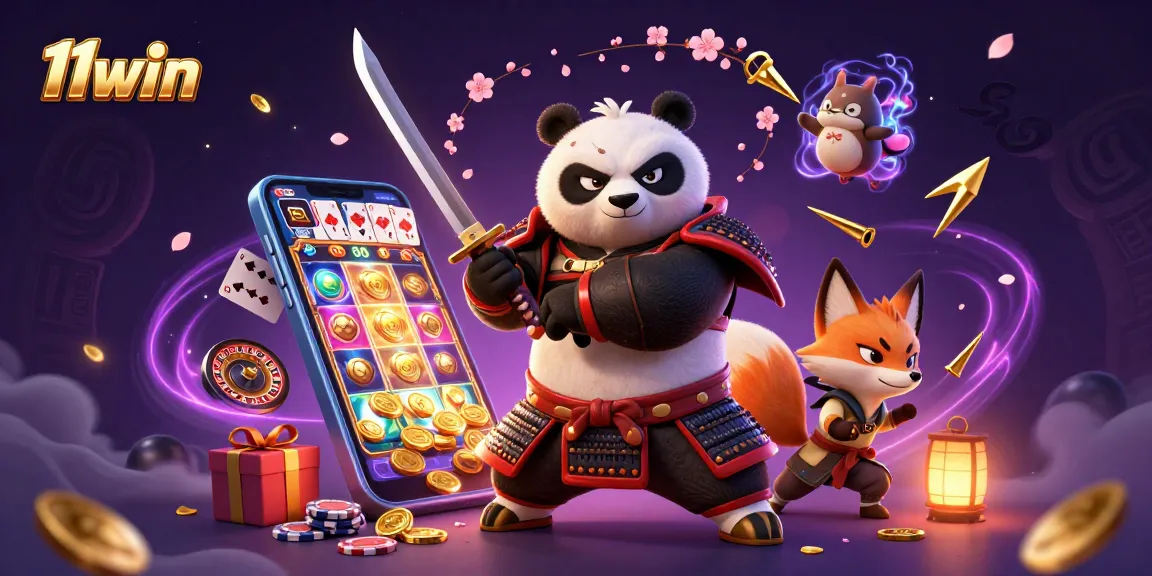 Experience the thrill of 11win with dynamic characters and casino elements in vibrant 3D.